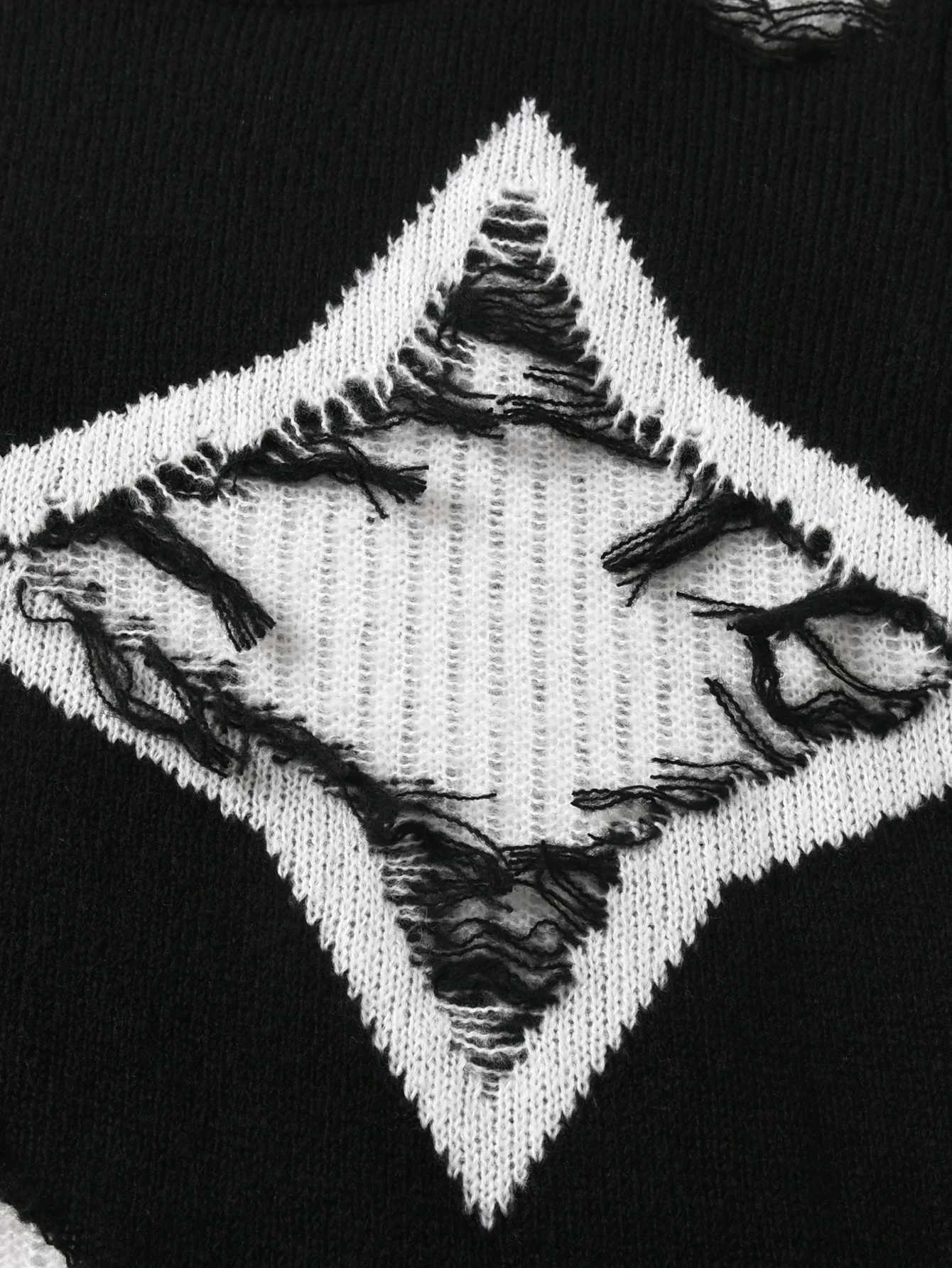 street style star sweater knitted pullover suitable for daily leisure in spring autumn and winter Z250905