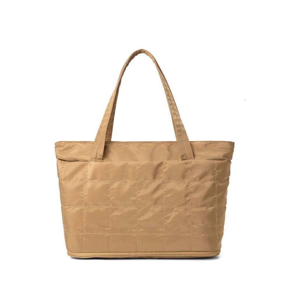 Expandable Lightweight Tote Bag For Women Fashion Designer Puffer Handbag Female Quilted Shoulder Bags for Work Beach Travel