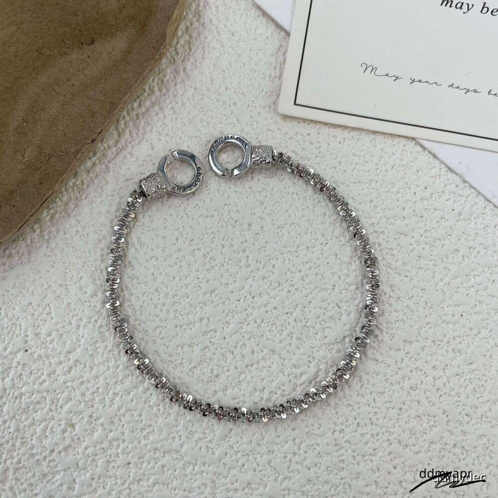 Collections New Sparkling ddmydec Starry Sky Double Ring Lock Letter Bracelet Elegant Simple Light Niche Exquisite ddmydec