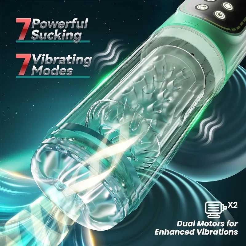 Automatic Thrusting Rotating Male Masturbator Licking Stroker Sucking Blowjob 100 Waterproof Pennis Pump Adult Sex Toys for MenXJ250905