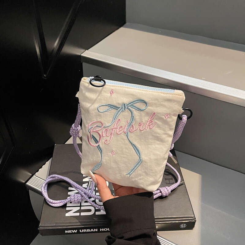 Summer Bowknot Crossbody Phone Bag for Women 2025 New Versatile Lightweight Commuter Tote Single Shoulder Coin Purse