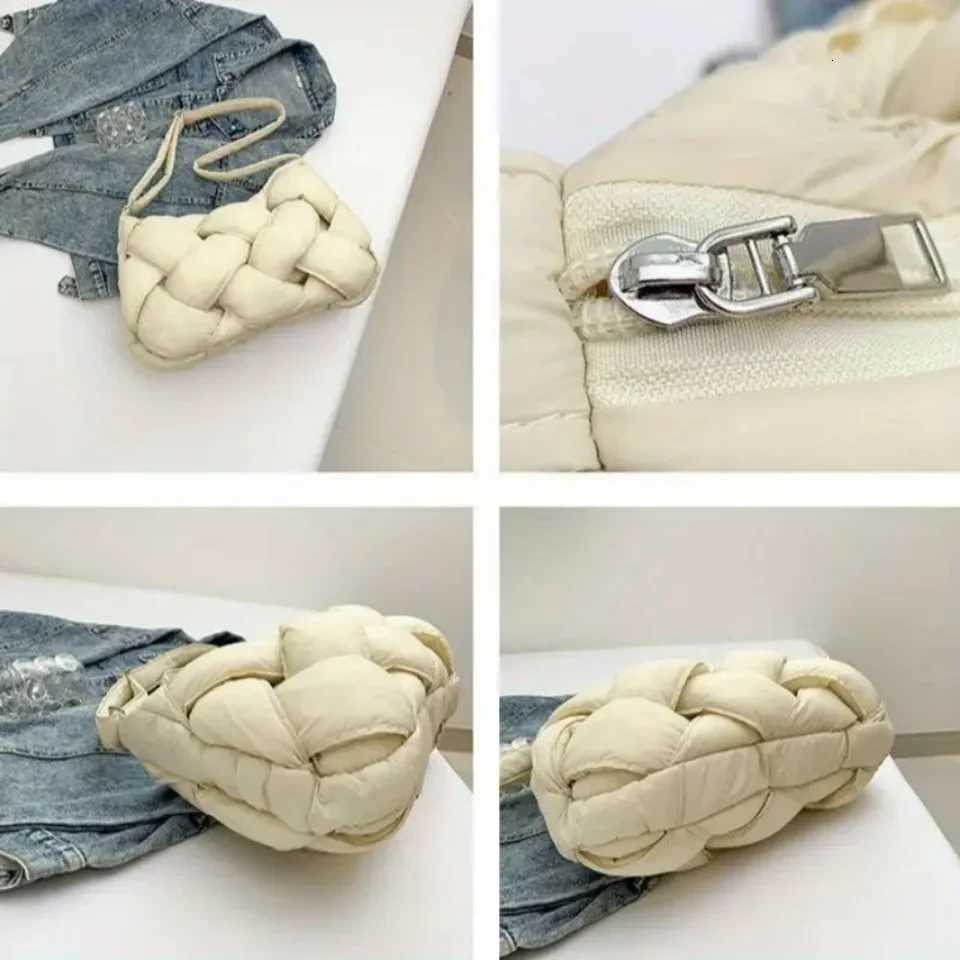 Municipal Woven Shoulder Handbags For Women Fluffy Down Purse Womens Hobo Bag Tote Bag Designer Handbag Messenger Bag Z250903