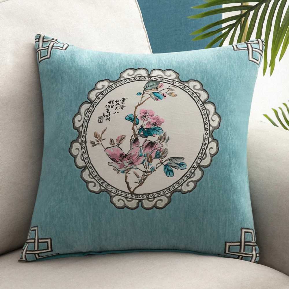 Luxurious Light luxury embroidered pillowcase Square living room Sofa cushion Cervical Pillow Sleeping Pillow Dormitory Pillow Household Y251105