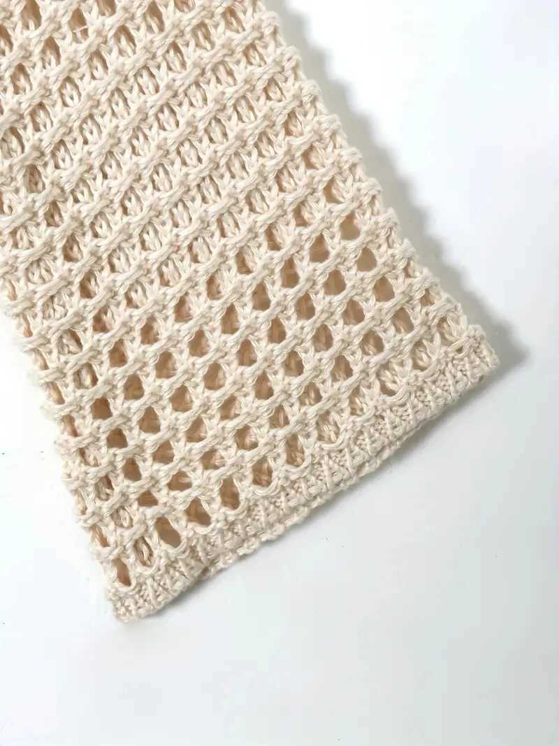 Women Crochet Knit Hollow Out Crop Top Long Sleeve Shrug Sweater Mesh Cover Ups Cardigan Streetwear Pullover Women Clothes Y2k Z250905