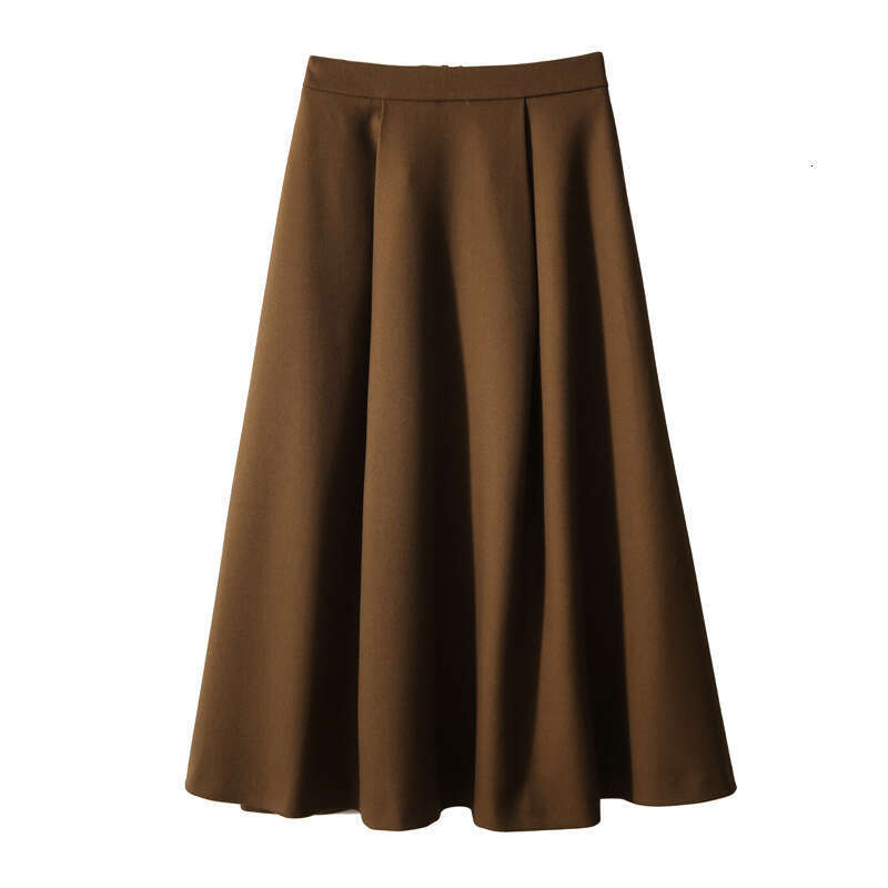 French High-Waisted Flared Midi Skirt, New Fashion Women's Clothing For Spring Autumn, Autumn And Winter Long Skirt B5