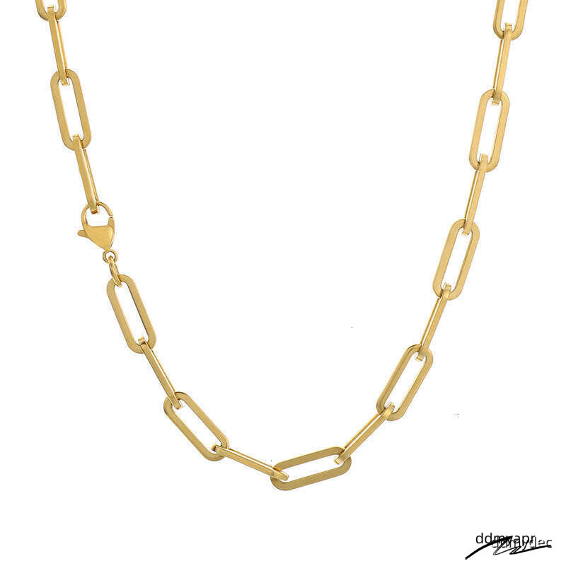 Unisex Chunky ddmydec Square Link Chain Necklace & Bracelet Stainless Steel Minimalist Jewelry ddmydec