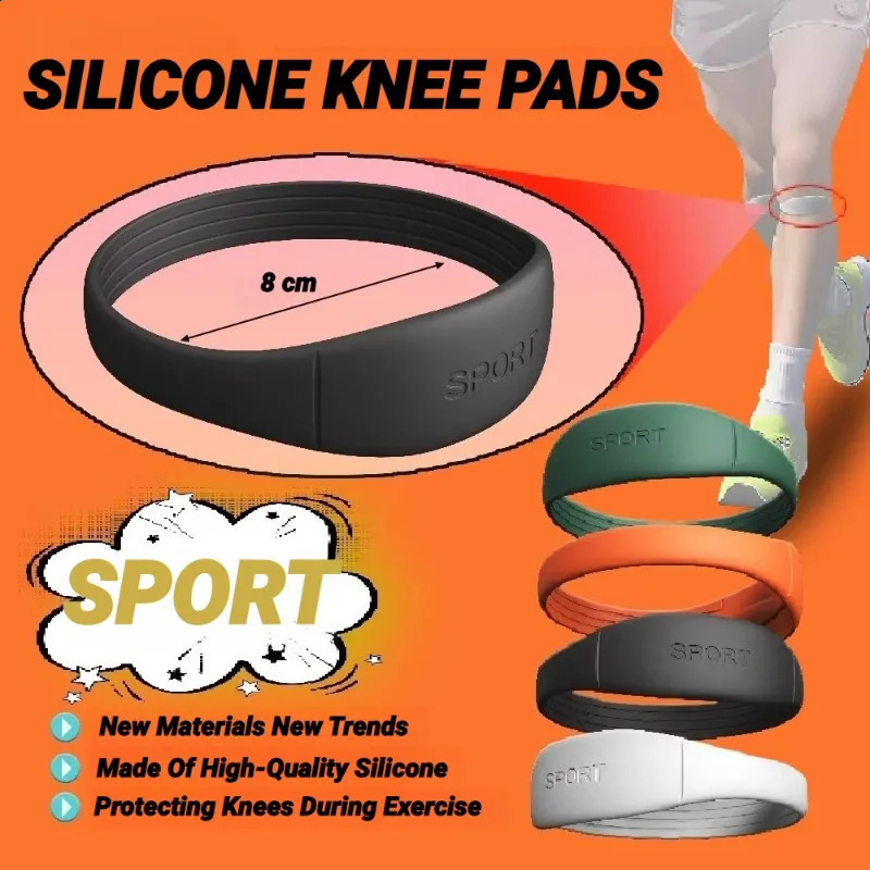 2PCS Silicone Patella Tendon Knee Straps Support Care Strap Fixed Protection Flexible Sports Band Patellar Strape Brace Shock 250905