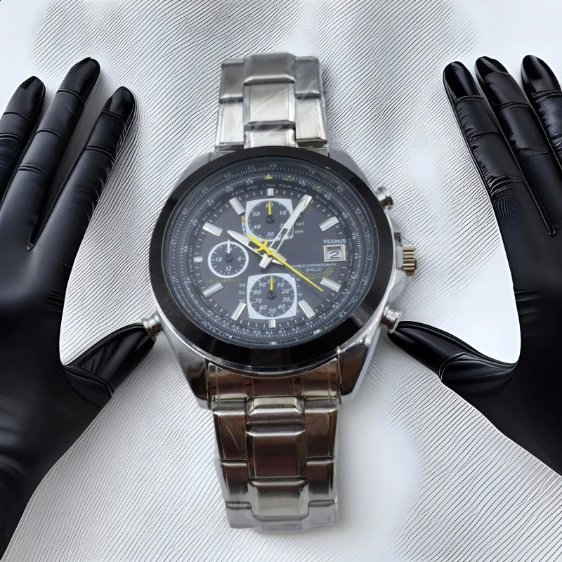 2025 Genuine Men Trend Quartz Clock Mens Calendar Waterproof Classic Watch Fancy Stainless Steel Automatic 250828