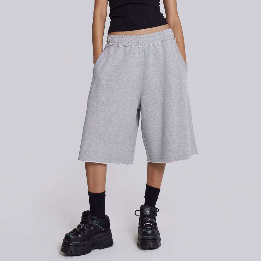 2025 Summer New Street Style Unisex Loose Wide-Leg Pants Gray Casual Sweatpants