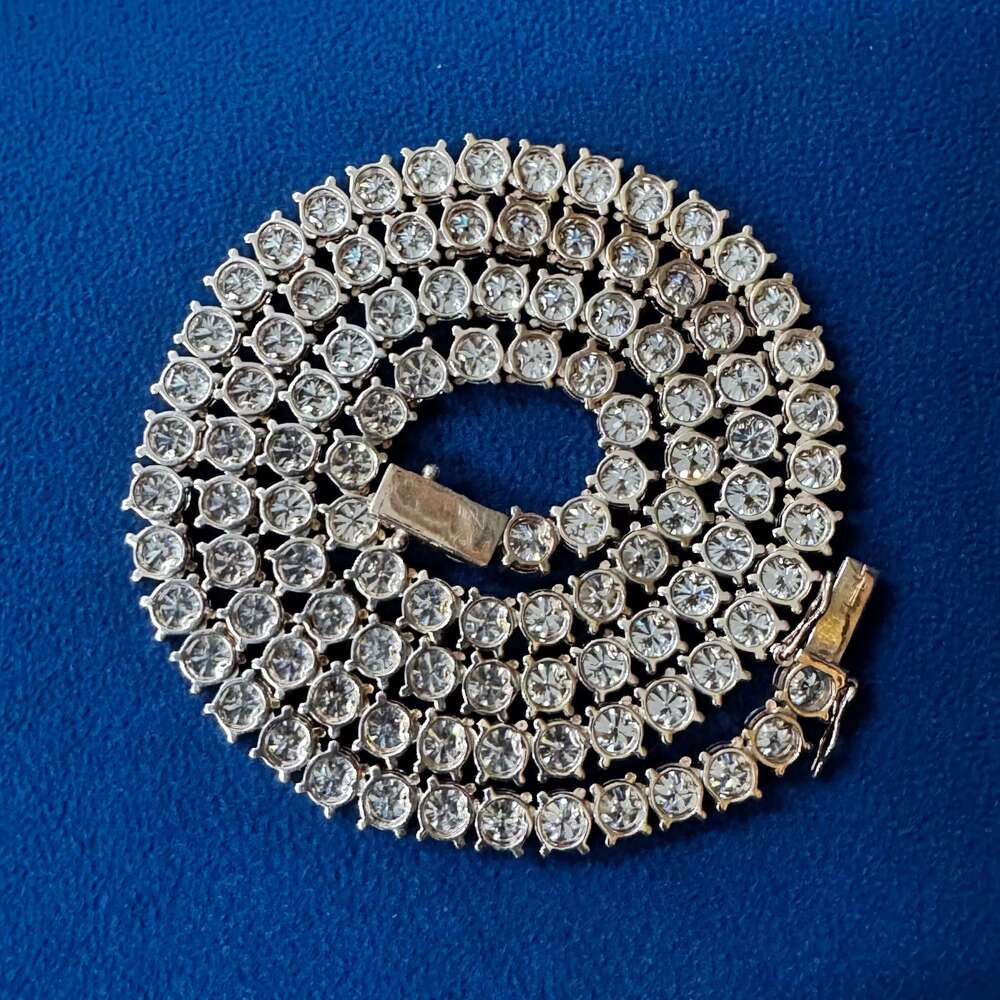 Hot Sale Moissanite Dia Tennis Chain for Hip Hop Enthusiasts or Jewelry Collectors Available at Best Price