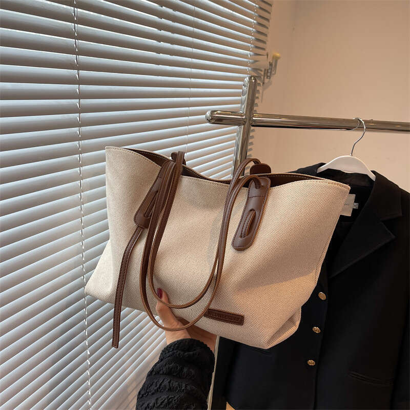 2023 New Casual Large Capacity Women's Versatile Shoulder Canvas Student Class Commuting Tote Bag