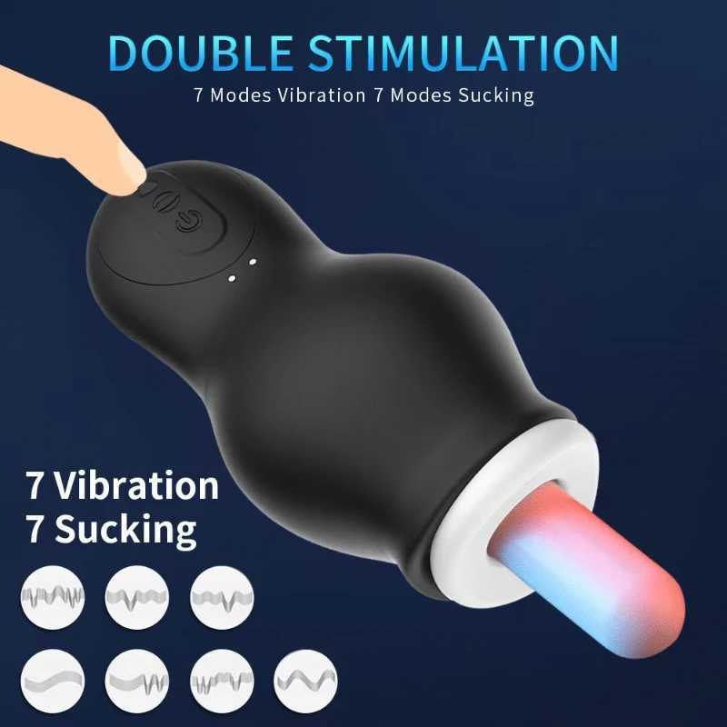 Automatic Sucking Male Masturbators Penis Vacuum Training Cup Blowjob Orgasm Erotic Pocket Pussy Stroker Adult Sex Toys for MenXJ250905