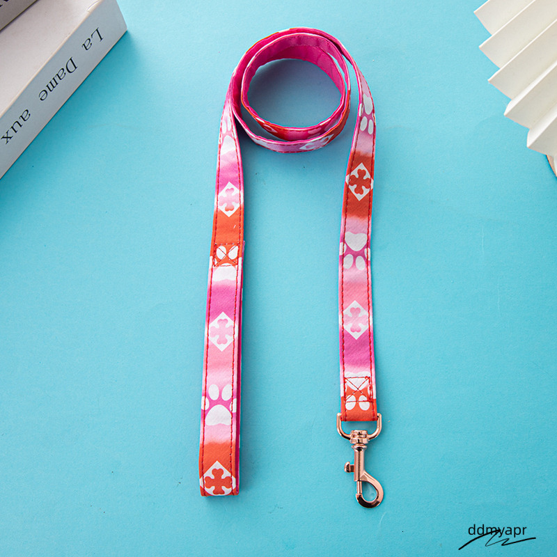 Bone Paw Print Pattern Gradient Color Harness, Pull Harness For Small Dogs, Soft Adjustable Step In No Choke Ddmydec Dog Harnesses And Leash Set, Blue