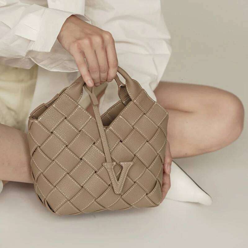 Designer Bags VERAFIED Woven Shoulder Crossbody Bag Melange Cowhide Handbag Hot Selling