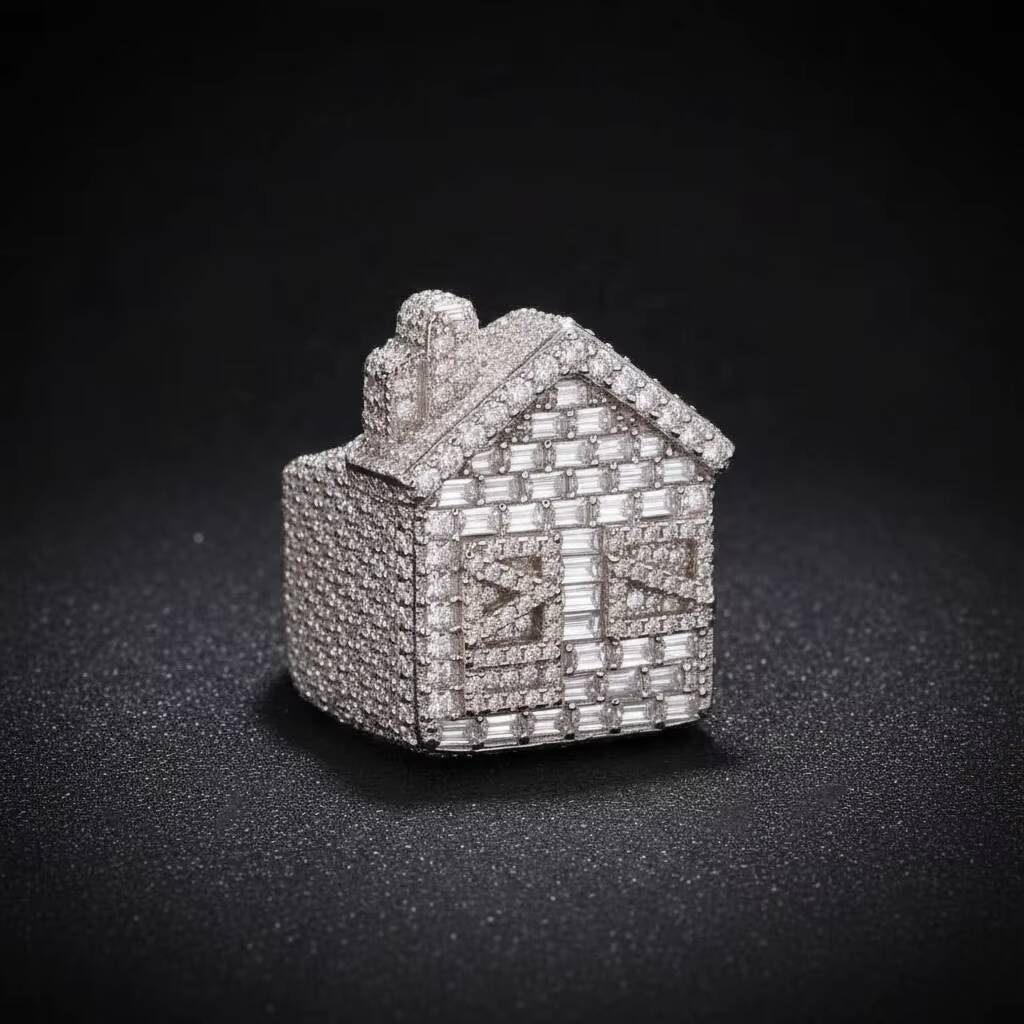 Hip Hop Fine Jewelry 38ct 9K 10K 14K 18K Real White Gold Iced Out VVS IGI Baguette Lab Grown Diamond Trap House Ring for Men