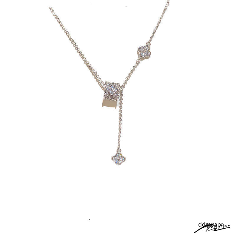 Delicate Four-Leaf Clover Necklace - Gold Plated Floral ddmydec Pendant Chain For Women | Dainty Lucky Charm Jewelry (35Cm+5Cm) ddmydec