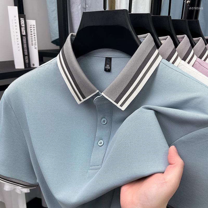 Men's T Shirts Short-sleeved T-shirt Summer Loose Comfortable Soft Breathable Middle-aged All-match Dad's Lapel Polo Shirt For Men