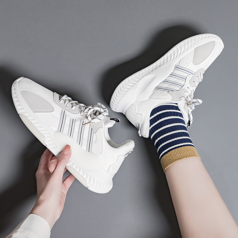 2025 New Sneakers For Men And Women Korean Style Color Blocked Fashionable And Breathable Mesh Sport Shoes