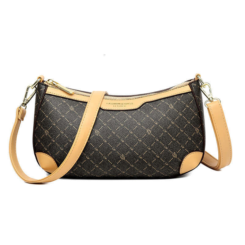 DHEssentials 2025 Women's Printed Dumpling Bag - Minimalist Contrast Color PU Crossbody Underarm Bag Small Square