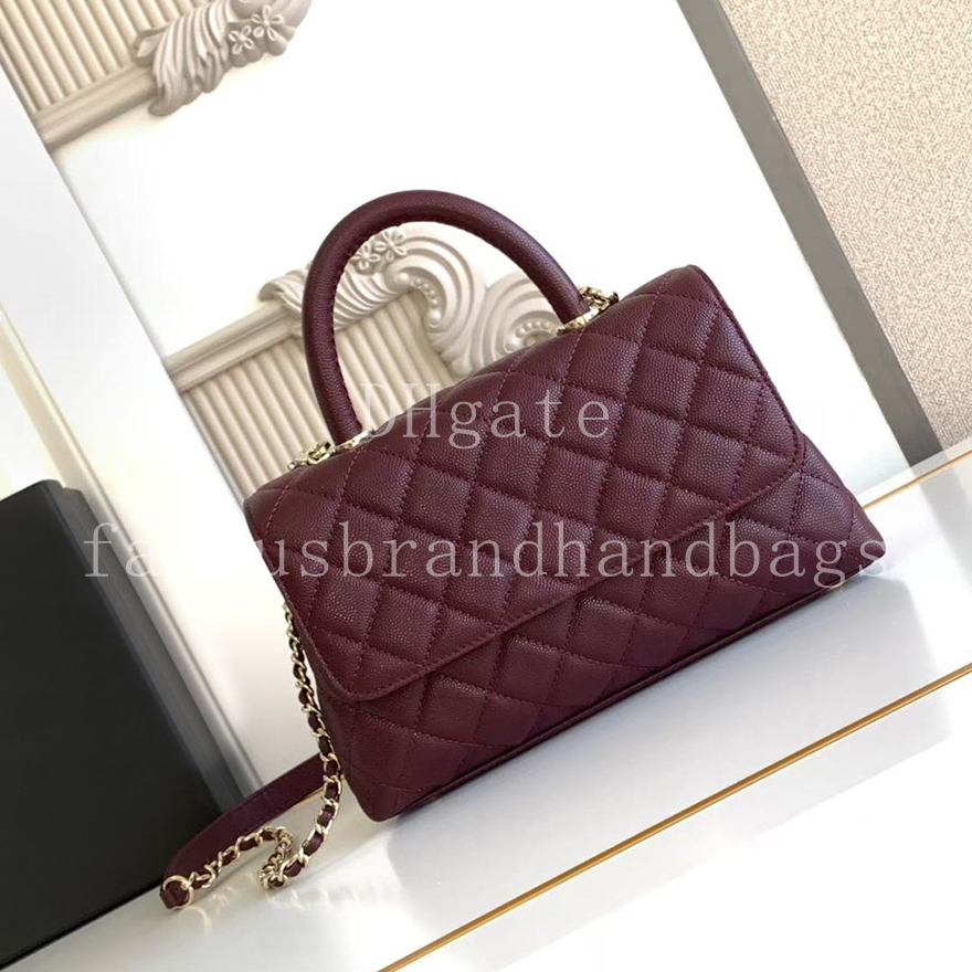 Designer Chain Bag 24cm Calfskin Leather Flap Bag Mirror Quality Women Crossbody Bag With Box C025