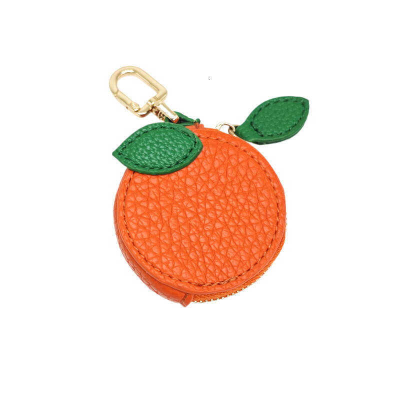 DHEssentials Fruit coin purse, gift keychain, leather bag, pendant, ins fresh and simple change storage bag