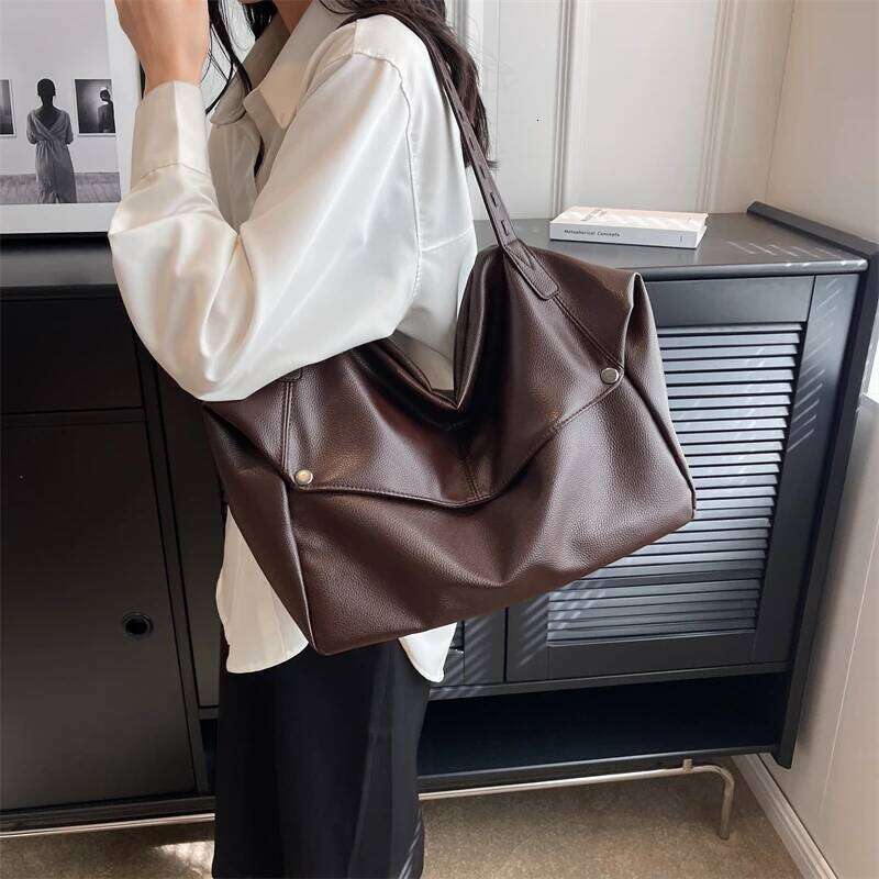 LEFTSIDE PU Leather High-capacity Shoulder Bags for Women 2025 Designer Tote Bag Females Fashion Handbags and Pursesluxury bag tote bag