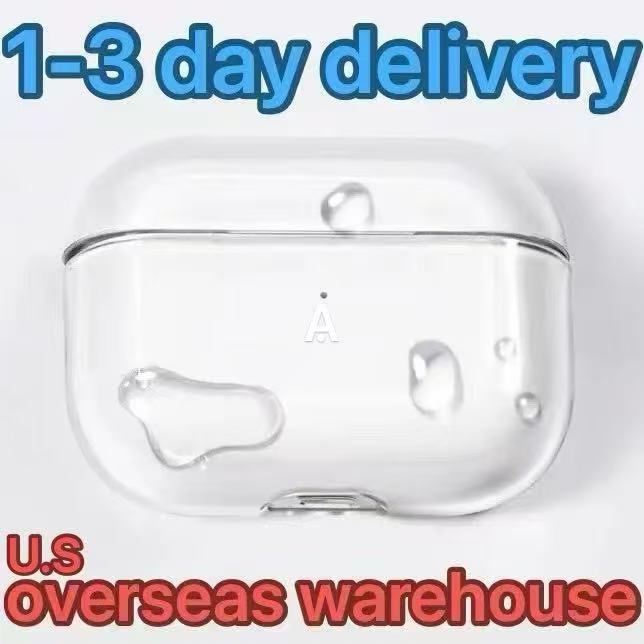 USA Stock For Apple Airpods Pro 2 Generation pro 2 airpod 4 Headphone Accessories Solid TPU Silicone Protective Earphone Wireless pa Charging air Shockproof Case