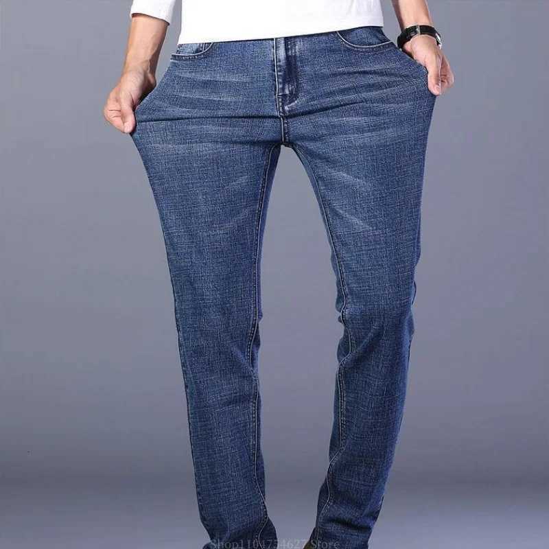 Mens Jeans Summer Casual Fashionable and Universal Stretch Elastic MidLevel Denim Jeans Midtown Industry Loose Jeans W250905