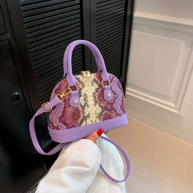 DHEssentials 2025 Women's Shell Bag, Macaron Colors, PU Crossbody Shoulder Handbag, Medium, Street Fashion, Spring Summer