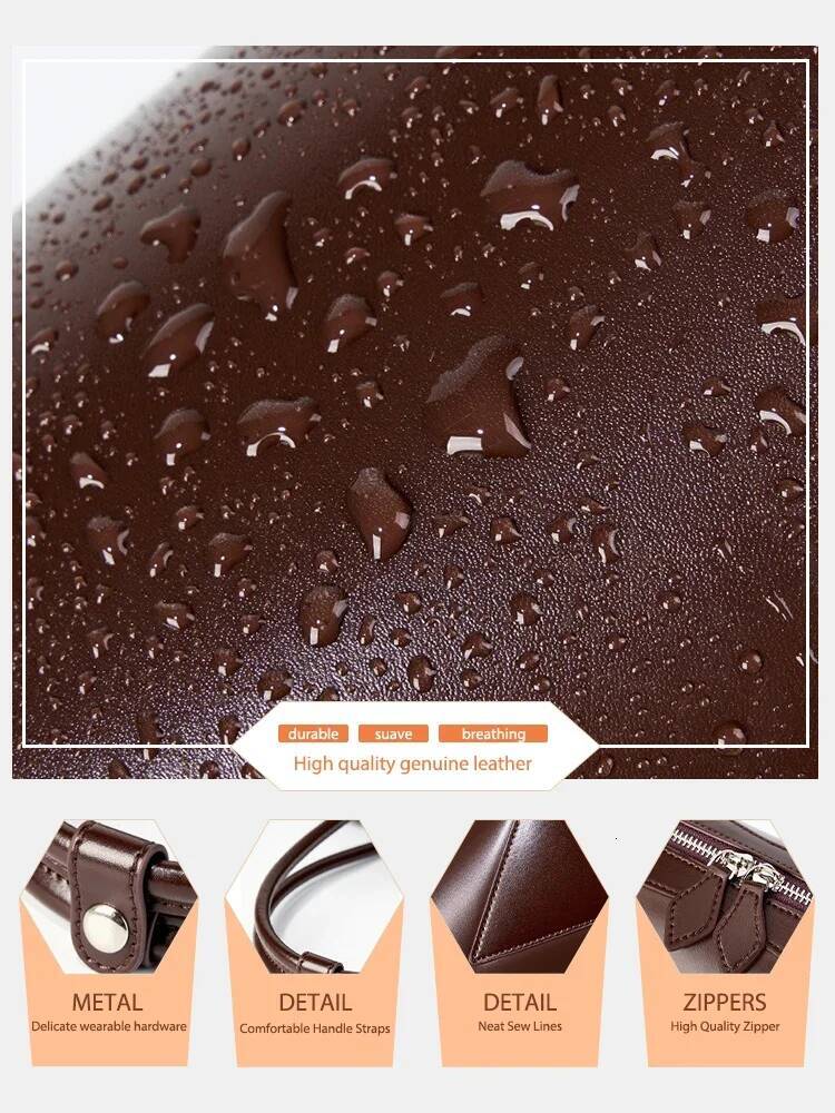 Zency Designer Underarm Handbag Cowhide Leather Shoulder Bag Ladies Satchel French Style