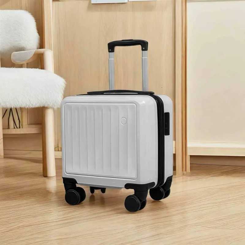 18in ABS Lightweight Carryon Luggage Waterproof Universal Spinner Wheel Travel Lock Suitcase 2Section Handle For Under 160cm Z250905