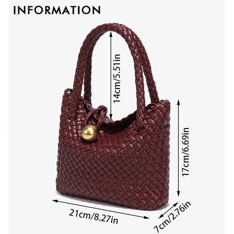 Woven Shoulder Crossbody For Women Small Vegan Leather Purse Tote Handbag Hobo Bag Z250903