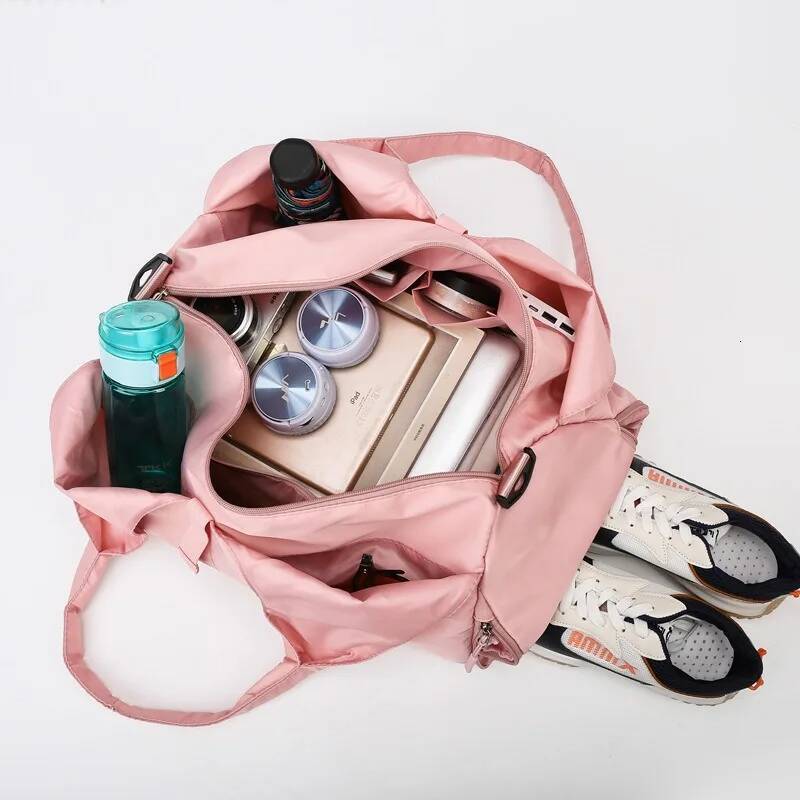 New Women Large Capacity Yoga Fiess Travel Swimming Handbag Shoulder with Shoe Compartment Dry and Wet Storage Bag high-quality
