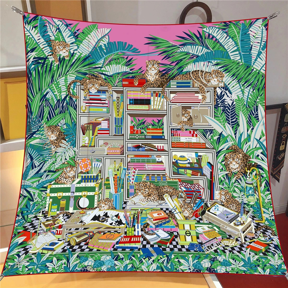 Summertime 9090CM Floral Scarf Shawls Fashion Beach Sunscreen Silk Scarves Print Square Headband Bandannas 250905