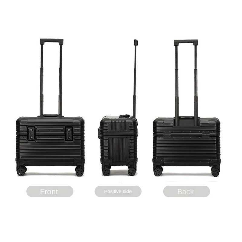 100 Aluminum Suitcase 182022 inch Metal Hard Luggage Carryon Cabin Suitcase Top Open Camera Case Equipment Storage Box Z250905