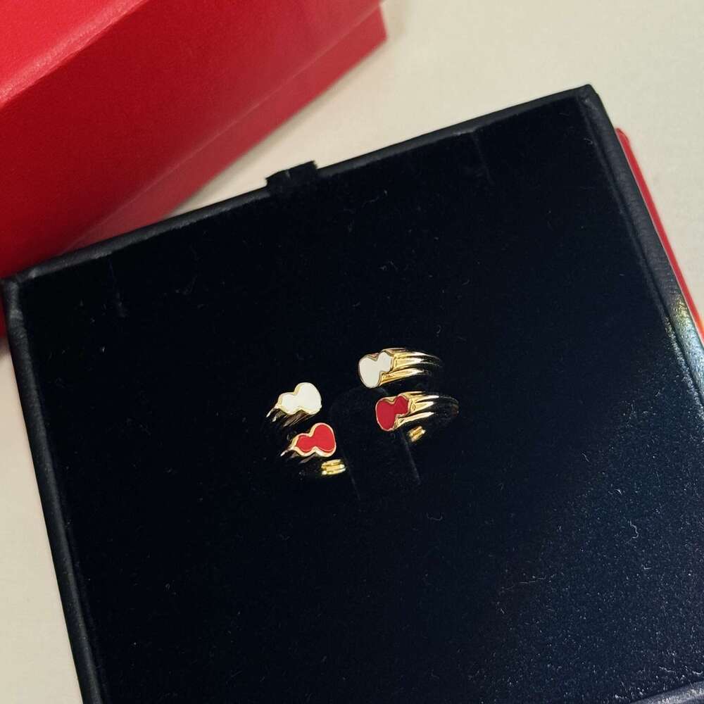 Agate Double Open Ring Red Gourd Symbolizes Good Luck and Success in Pairs New Chinese Style High-end Feel