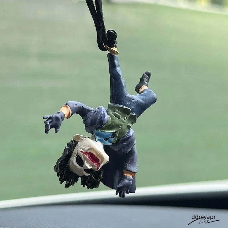 Car Pendant The Joker Hanging Acrobatic Ddmydec Clown Anime Figure Ornaments Auto Rearview Mirror Interior Decoration Accessories Gifts