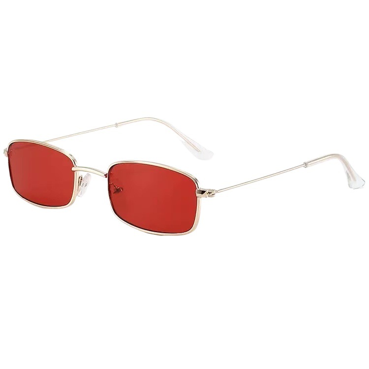Korean style Retro Square Metal Sunglasses for Men and Women Trendy and Fashionable