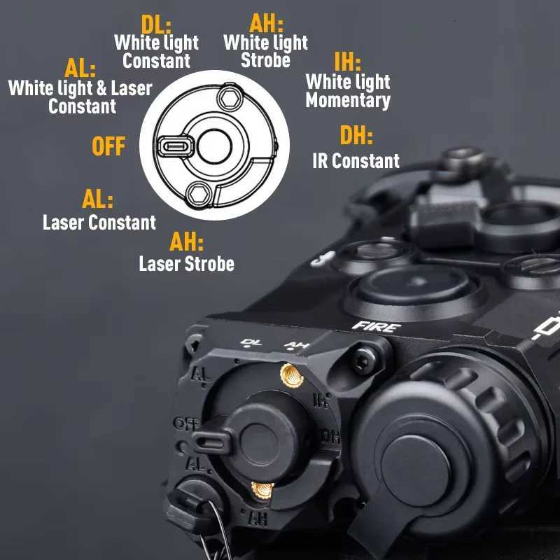 WADSN Eotec OGL Metal Version IR Aiming Red Dot Green Blue Laser White Hunting Strobe Light Flashlight Fit 20mm Rail Crane PlugXJ250905