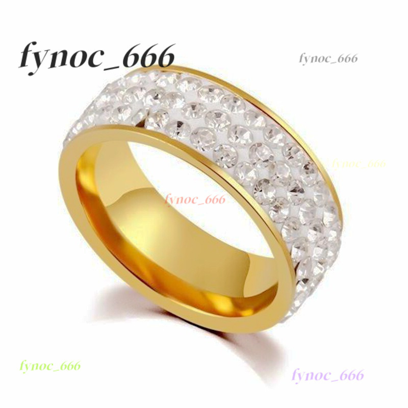 Hip Hop Fashion Mens Classic Stainless Steel Ring Silver Gold Plating Diamond Rings