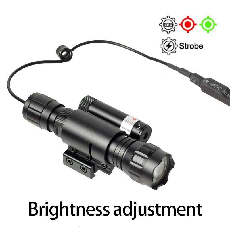 Tactical 1200 Lumens Flashlight T6 Rechargeable Weapon Light Gun Light Pressure Switch for Picatinny Rail Charger 20mm RailXJ250905