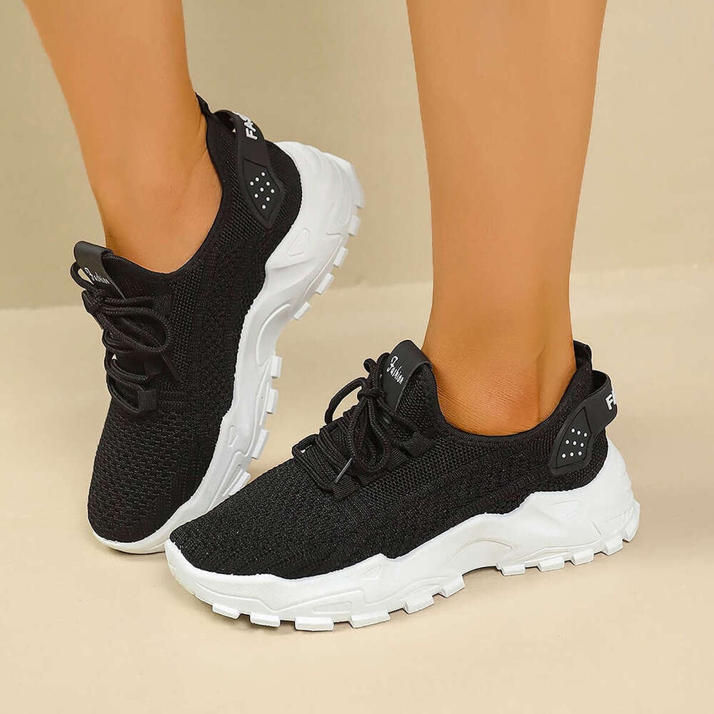 36-41 Plus Size Soft Sole Comfortable Women's Summer New Style White Shoes Slip-On Designer Shoe Lace-Up Casual Sneakers