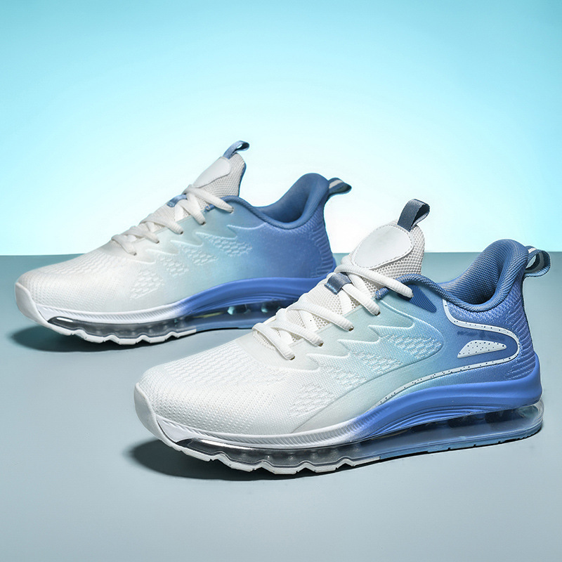 Fashion Air Cushion Running Shoes For Men Big Size Breathable Mesh Shock absorption Sneakers