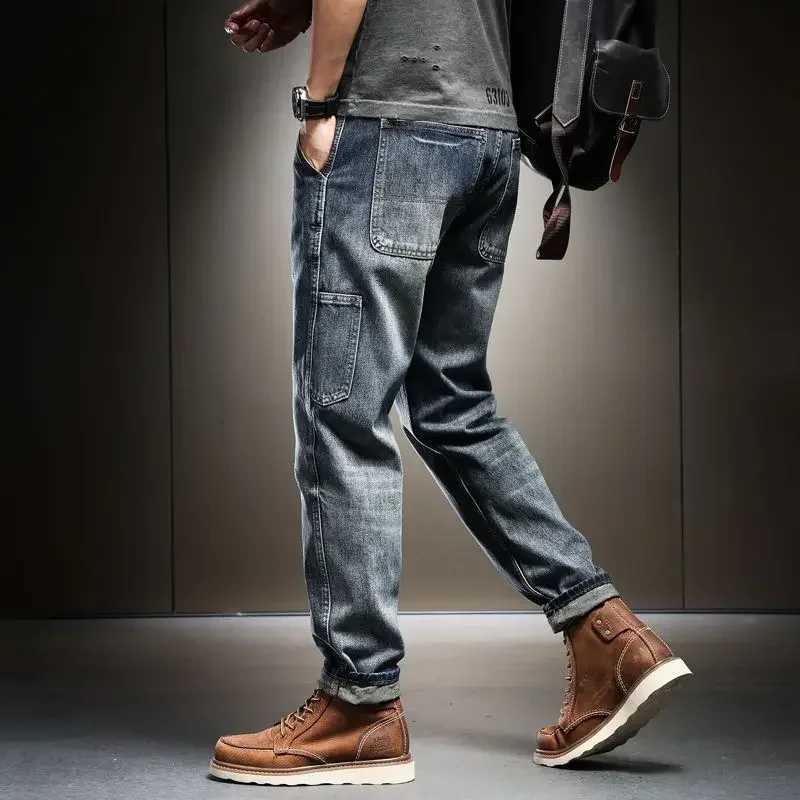 Male Cowboy Pants Retro Washed Straight Jeans For Men Plus Size Trousers Comfortable Xs High Quality Wide Leg Denim Kpop Cheap W250905