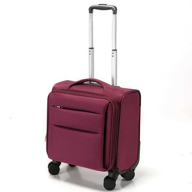 18 Inch Oxford Rolling SuitcaseSpinner suitcase cabin luggage Men baggage travel trolley bags Men Business Travel bags On Wheels Z250905