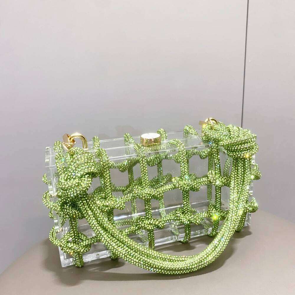 Designer Bags 2025 Handle Rhinestones Evening Sier Crystal Handmade Bags For Women Purses And Handbags Designer Banquet Bag Luxury Bag