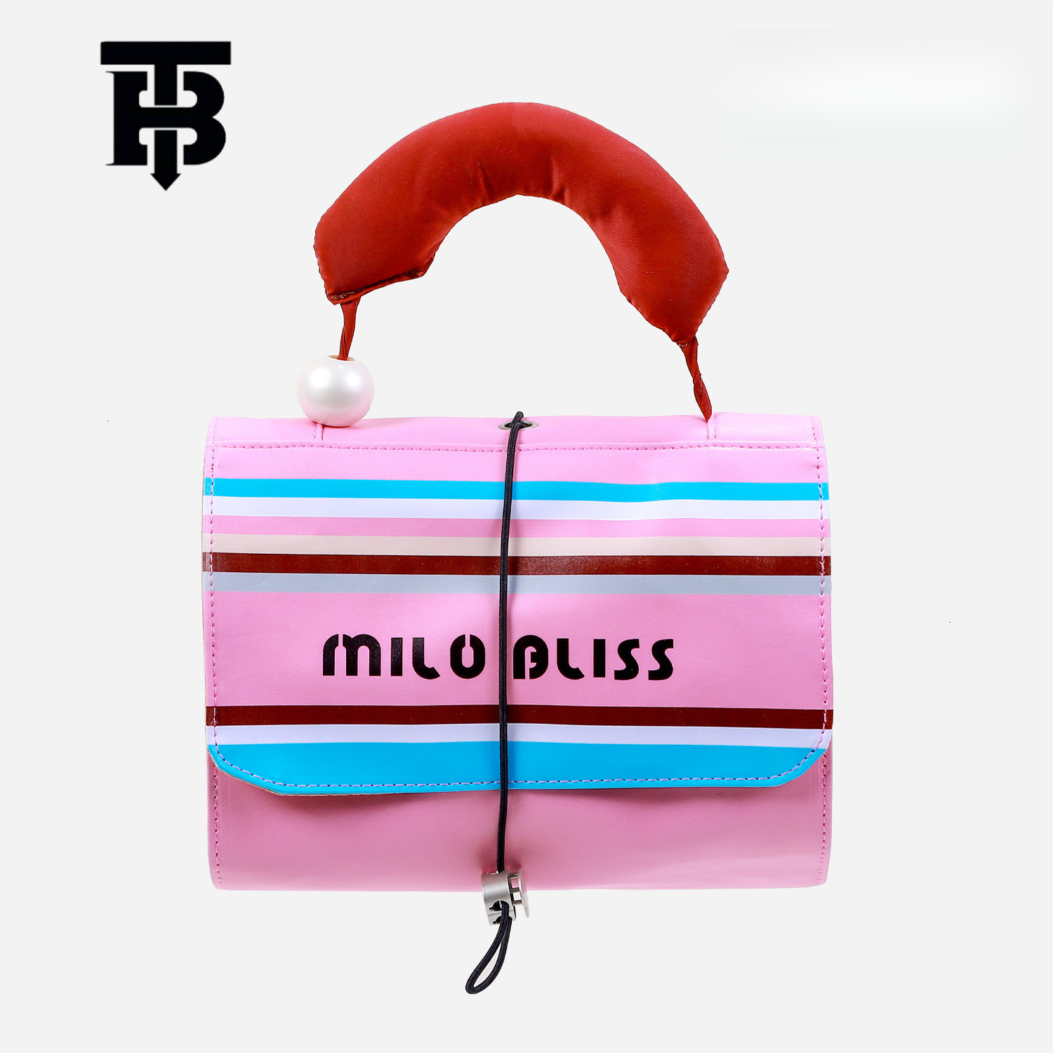 TB BHULAMTE New Designer s bag Style Handheld Color-Block Makeup Bag Large Capacity PU Leather Cosmetic Organizer Portable Travel Storage Toiletry Bag