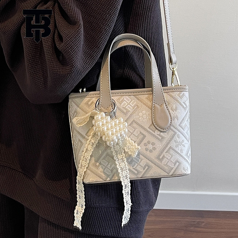 TB BHULAMTE Designer Bag 2025 Handheld Niche Design Sense Bag For Women Bucket Chinese Style Bag New Sweet Luxury Bag Exquisite Commuter Shoulder Cros