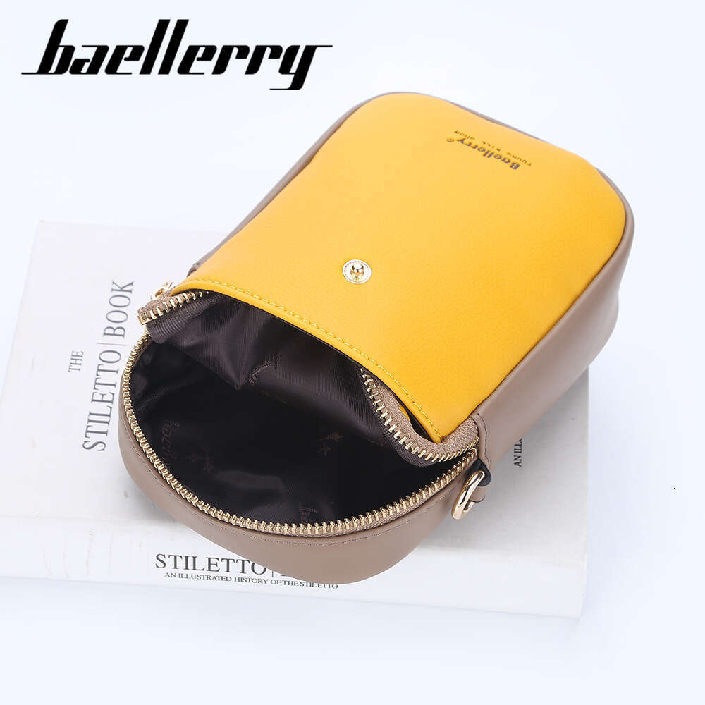 New BAELLERRY Crossbody for Women Korean Style Color-Block Zipper Women's Multi-Color Fashion Buckle Phone Bag
