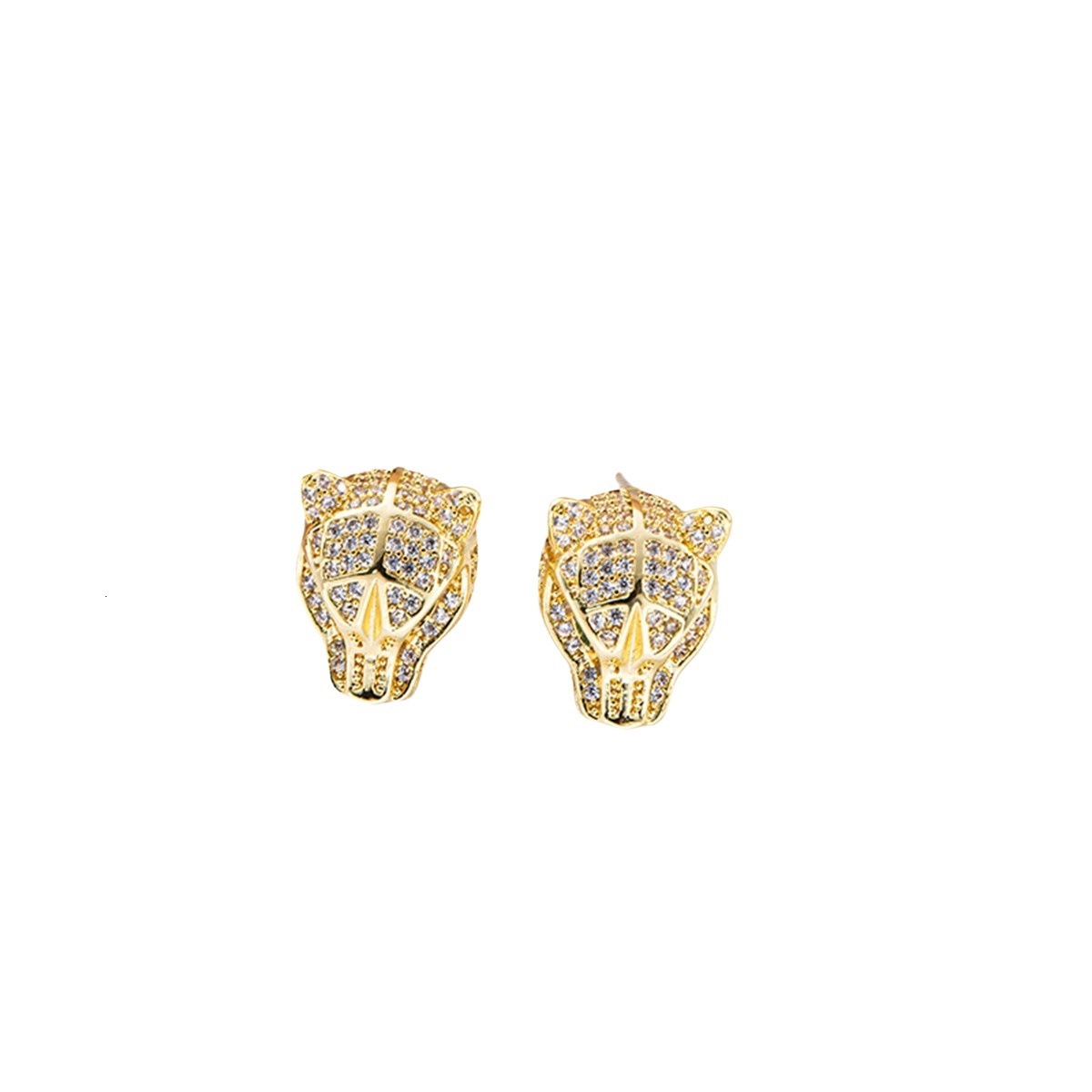 Luxury Brand Designer Jewelry Fashion Gold Inlaid Zircon Cheetah Earrings Niche Elegant Lightweight New Women's Accessories Wholesale
